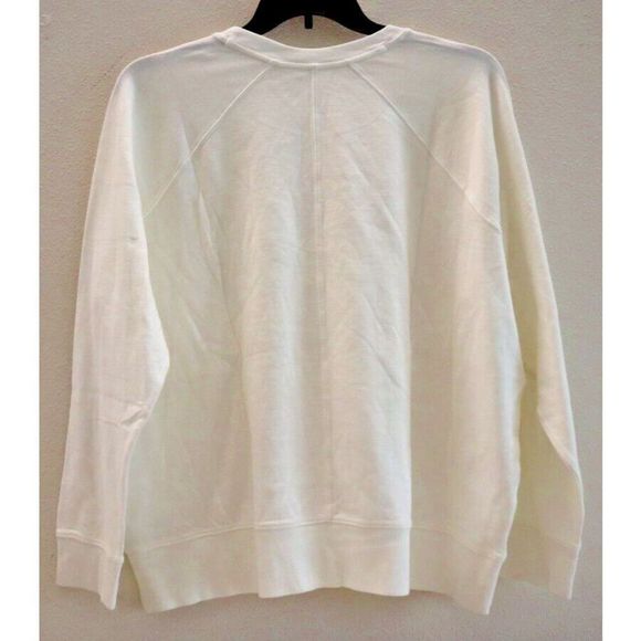 Athleta S905-0008 Women's Sz 2X Calla Lily White Sundown Cotton Sweatshirt $69+ - Picture 2 of 7
